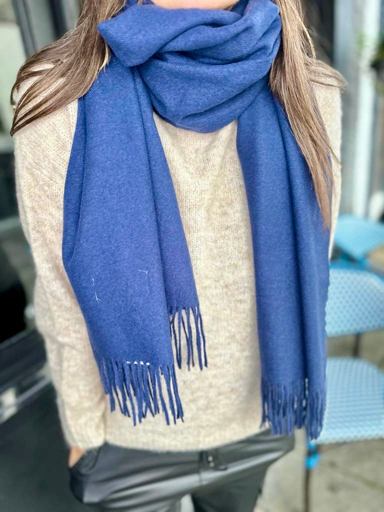 Cashmere Scarf Navy