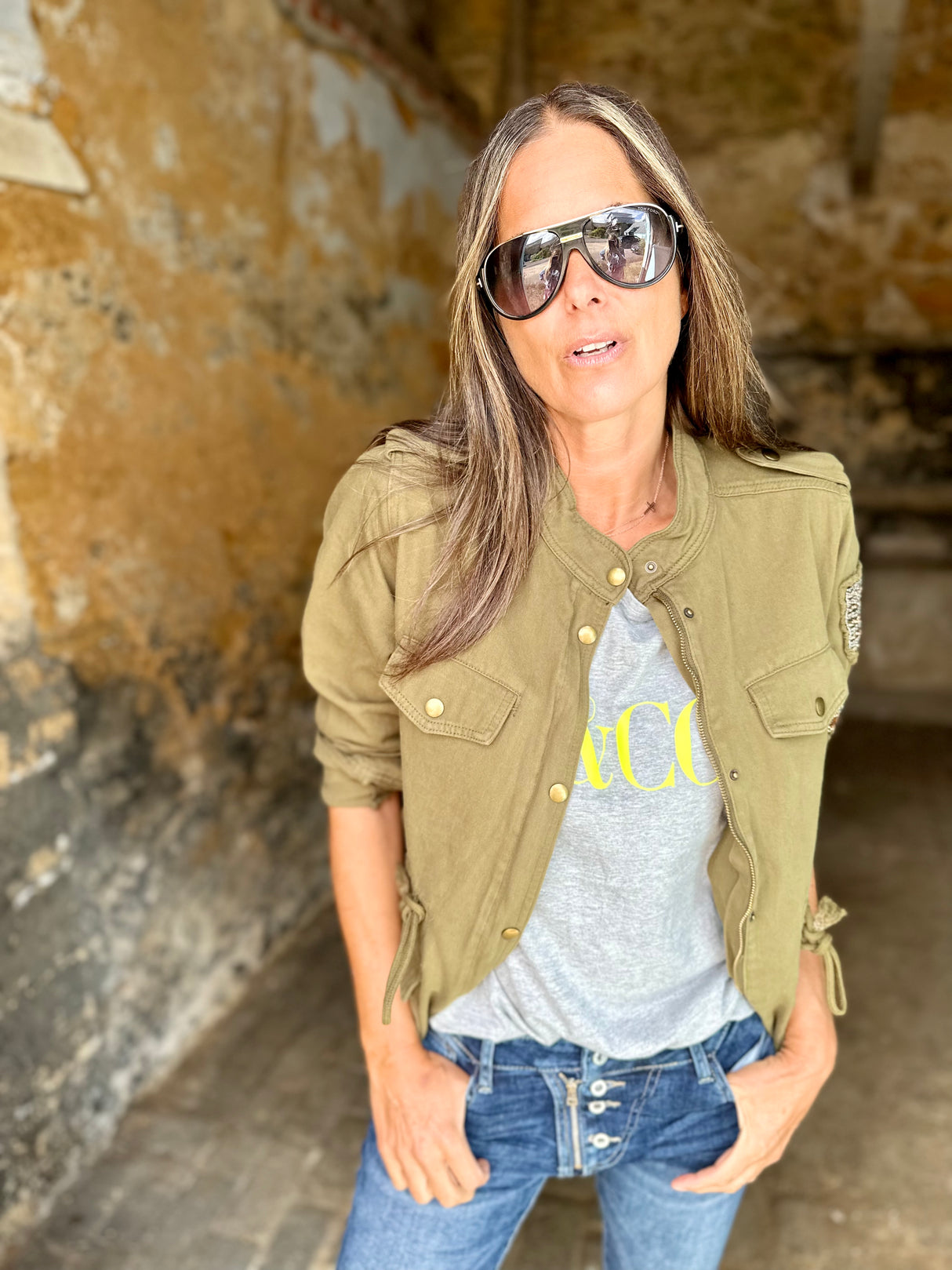 Chaqueta cargo Niko color caqui