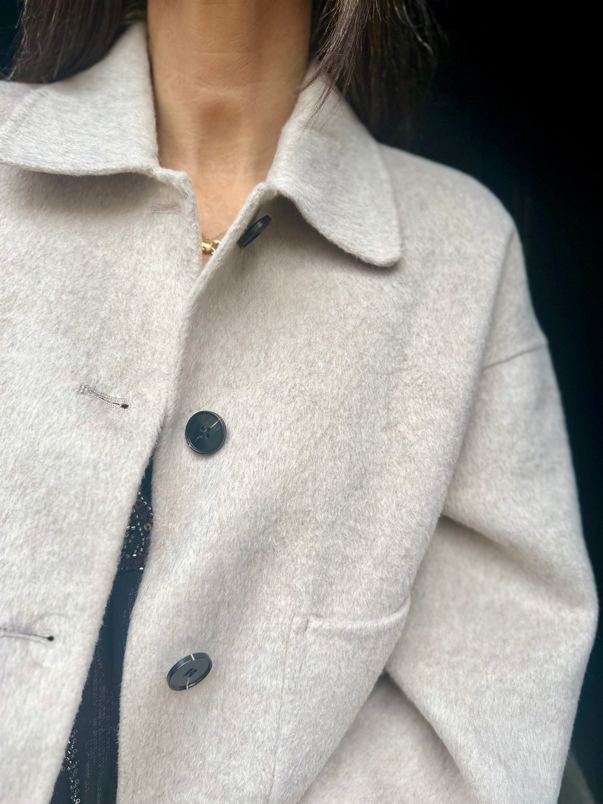 Reece Cropped Jacket - Neutral