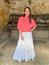 Amber Maxi Skirt - White