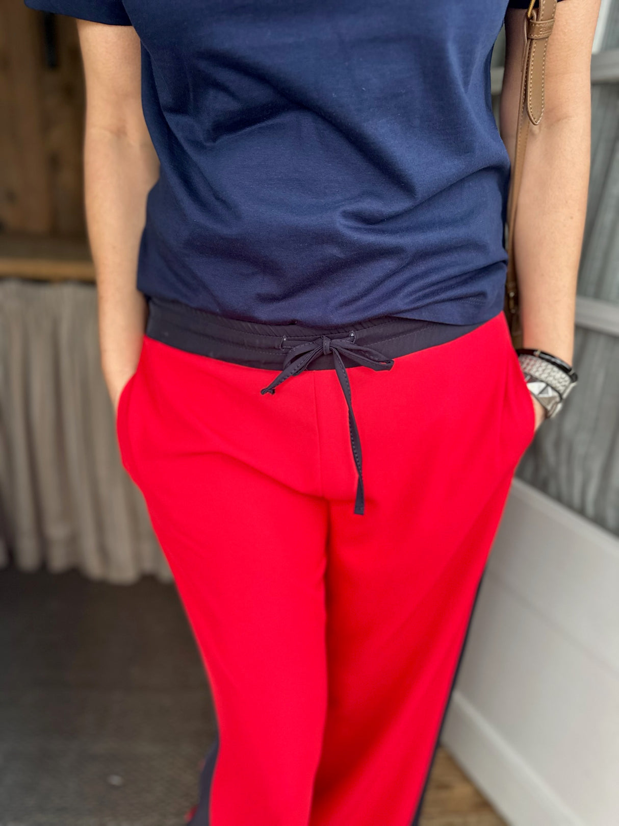 Pantalón Tempest rojo/azul marino
