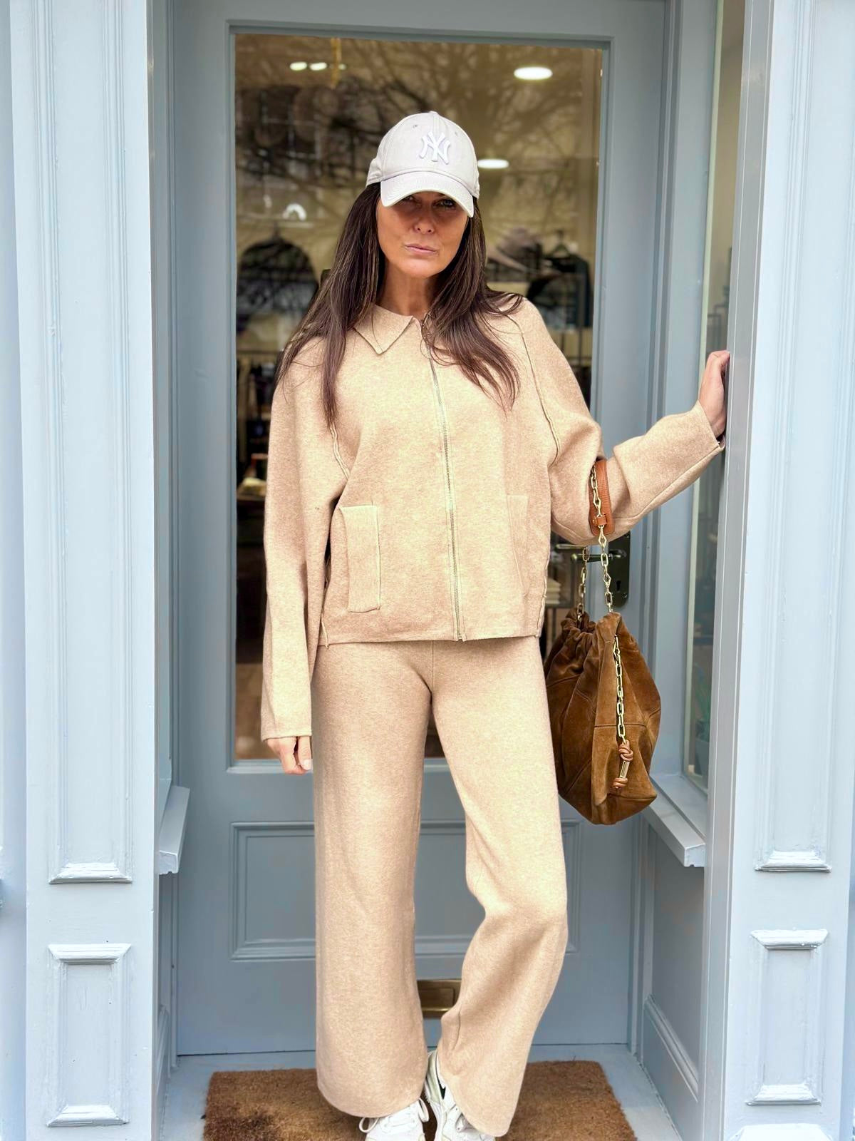 Oriane Knitted Pant - Oatmeal