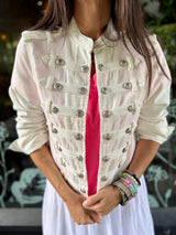 Lola Military Jacket - White