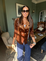Blazer de terciopelo Victoria - Bronce