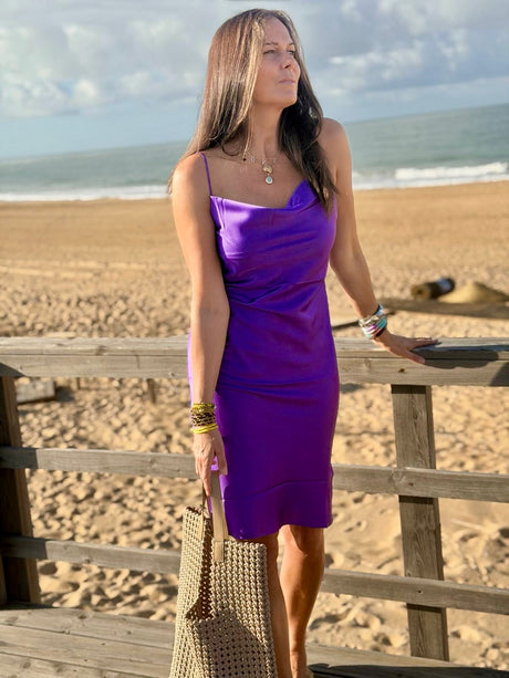 Eloise Slip Dress - Purple