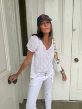 Florence Broiderie Anglaise Top - White
