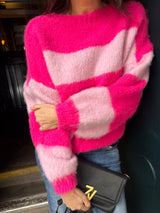Freddie Stripe Knit - Hot Pink