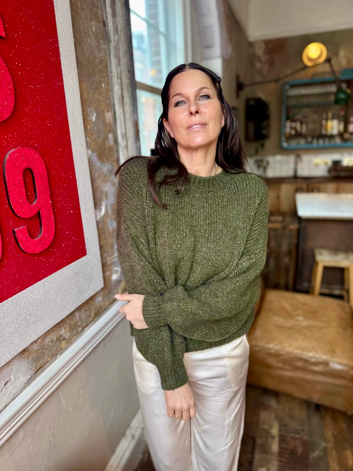 Arlo Wide Sleeve knit - Khaki