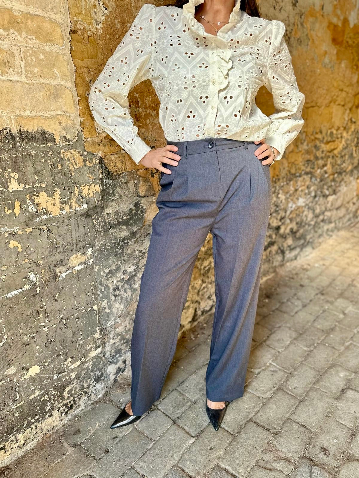 Pantalón ancho Taylor - Gris