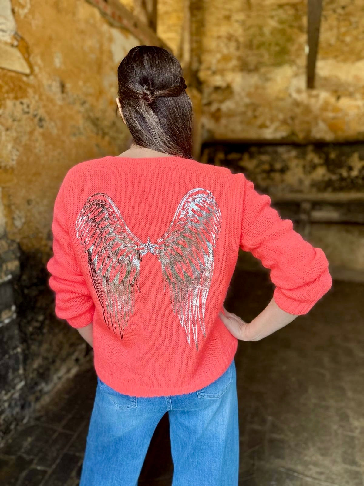 Angel Wing Knit Coral – Law1
