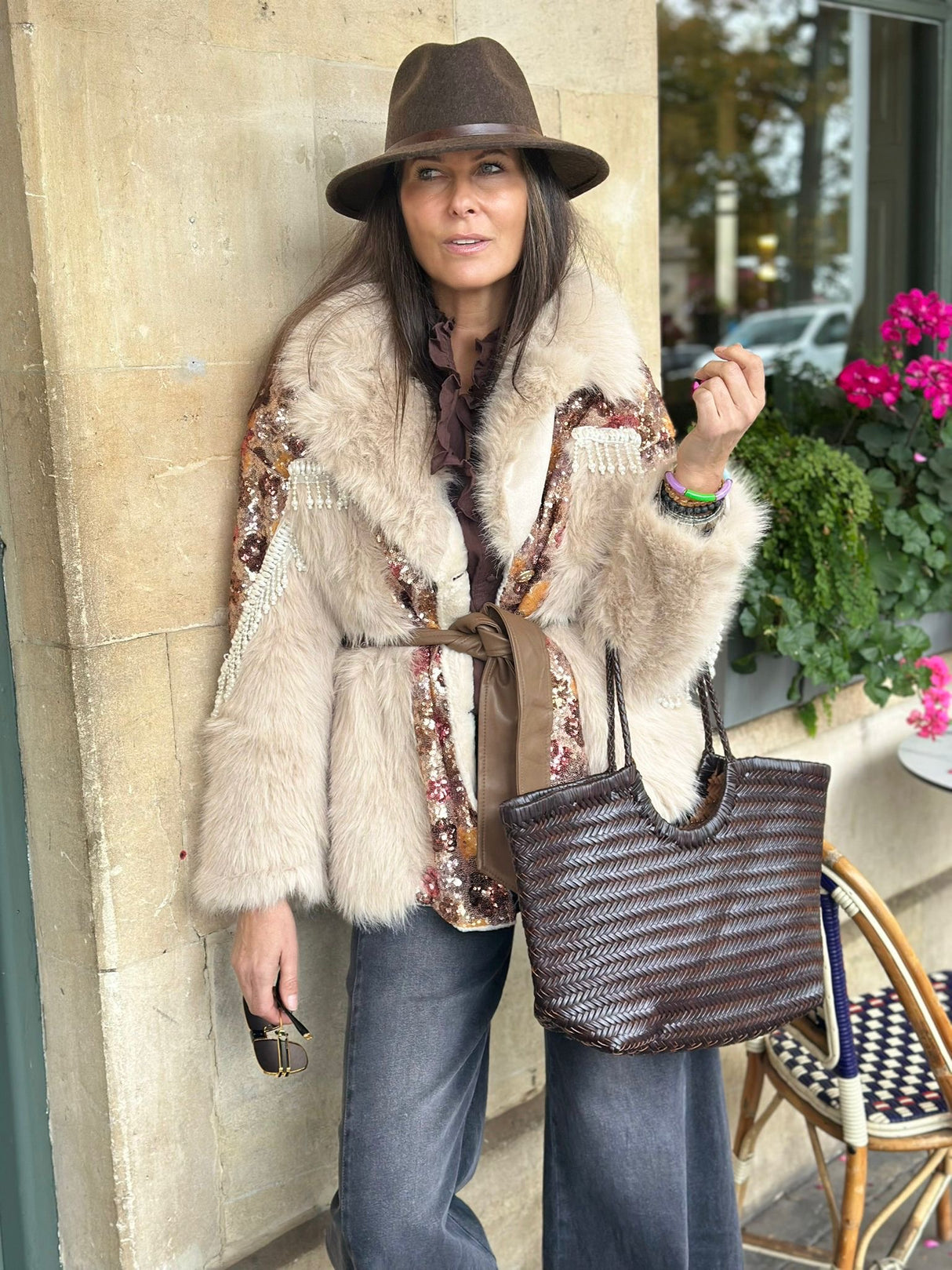 Zoey Embellished Jacket - Cream