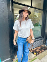 Harriet Short Sleeve knit - Grey