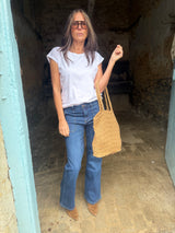 Crush Wide Leg - Mid Wash