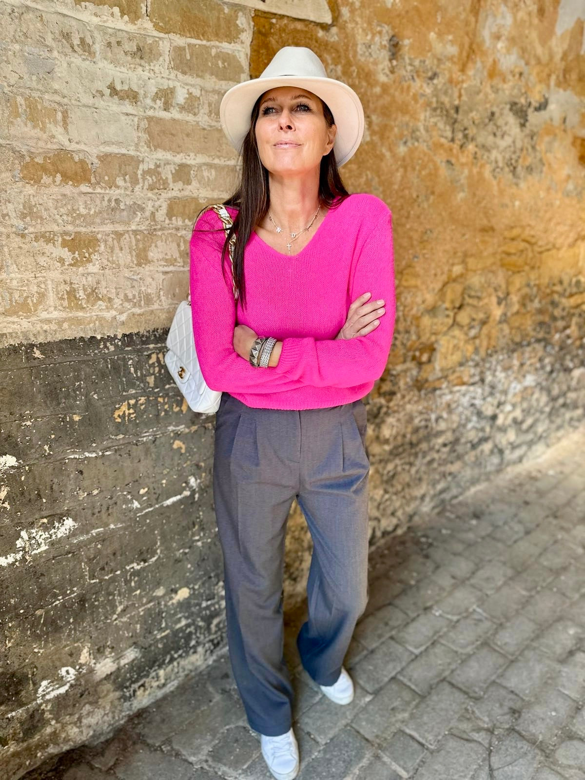 Pantalón ancho Taylor - Gris