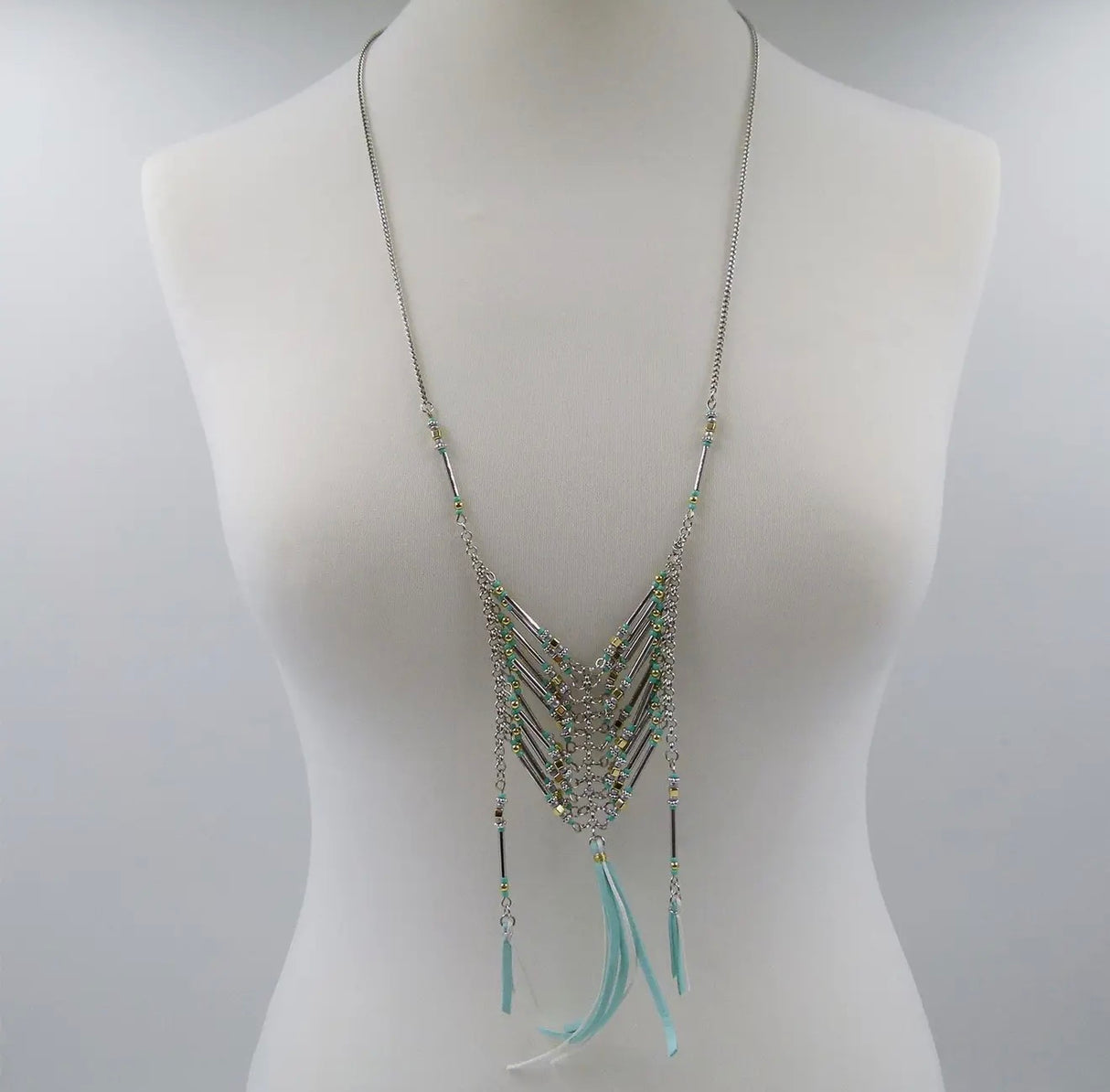 Boho Green Necklace