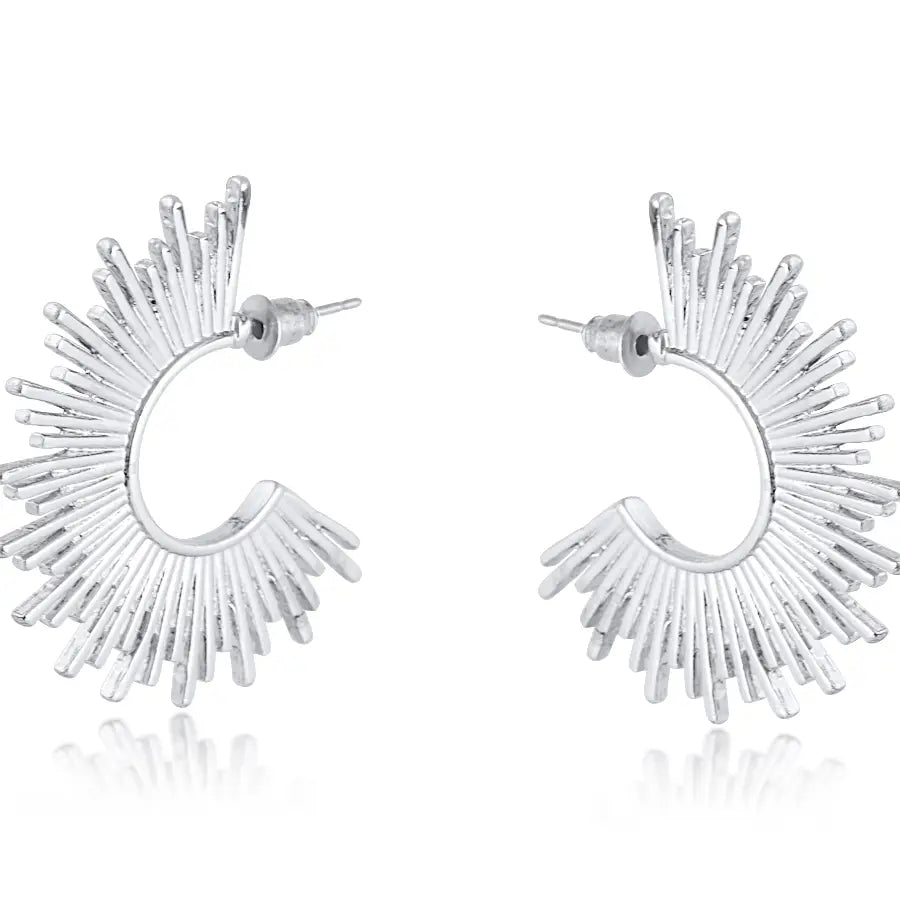 Sunburst Earrings - Silver