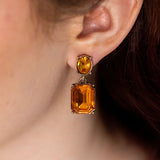 Oval Gem Earring - Marigold