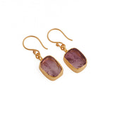 Raw Amethyst Earrings