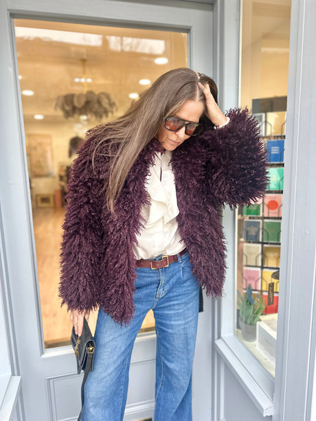 Jigsaw Faux Fur Jacket