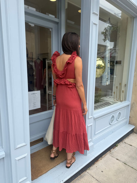 Lila Cut Out Maxi Dress - Rust