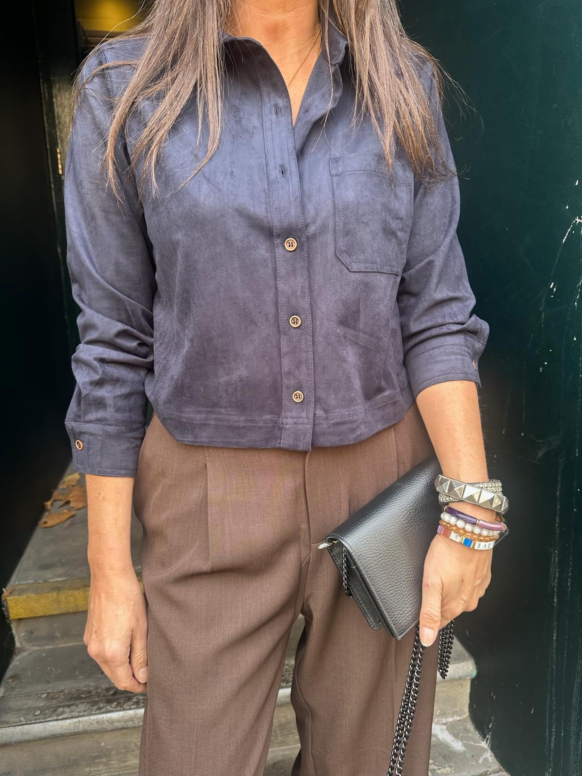 Sable Suede Effect Shirt