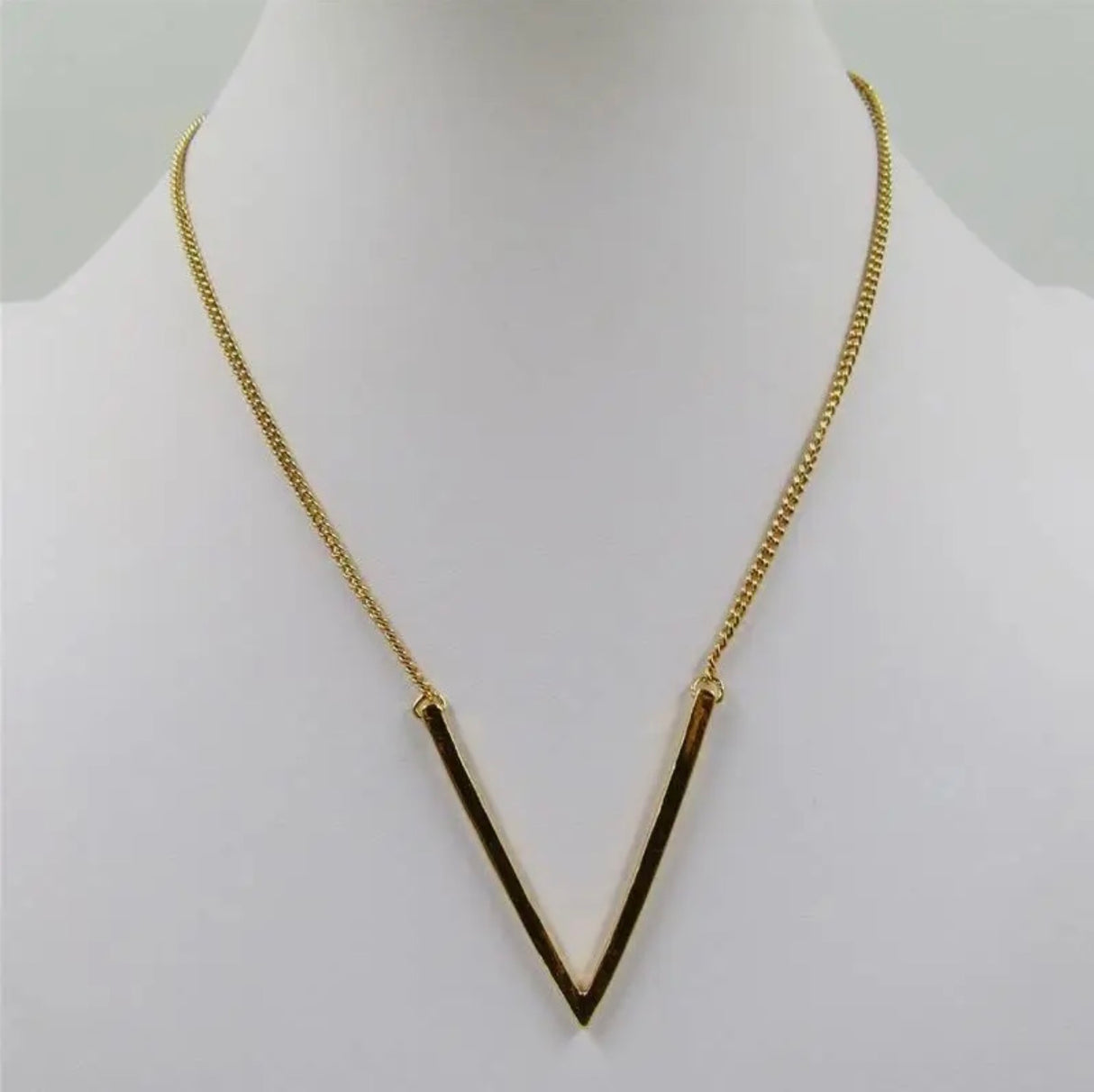 Gold V Necklace