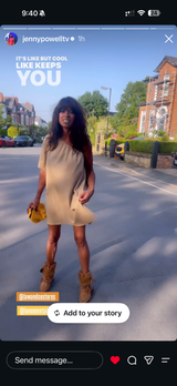 Den One Shoulder Smock Dress - Camel