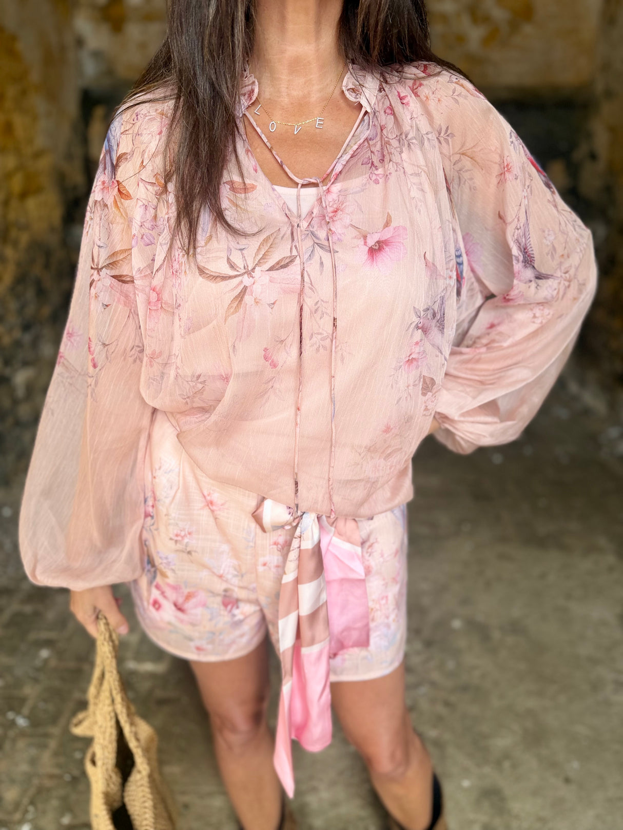Suki Printed Short Set - Pink