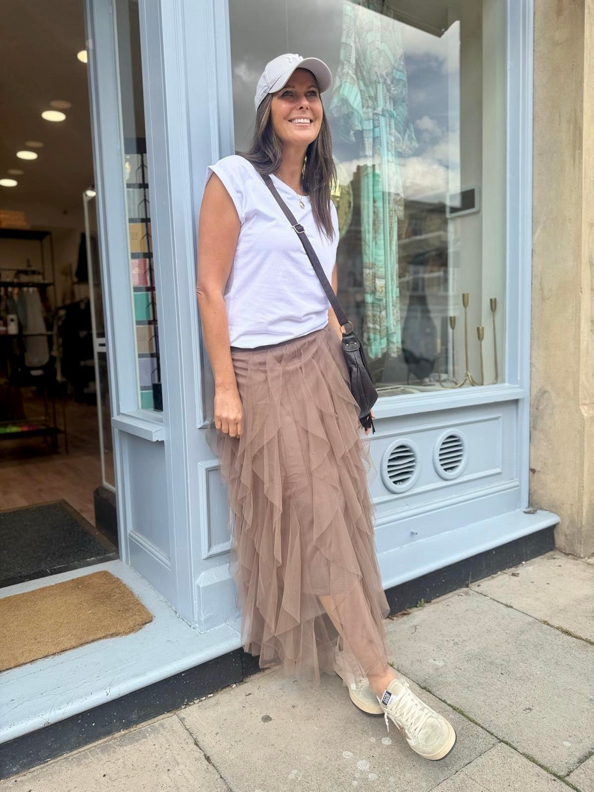 Rosalie Tulle Midi Skirt - Heather
