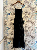 Lilou Ruffled Maxi Dress - Black