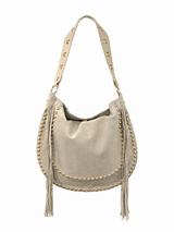 Tabitha Suede Bag - Cream