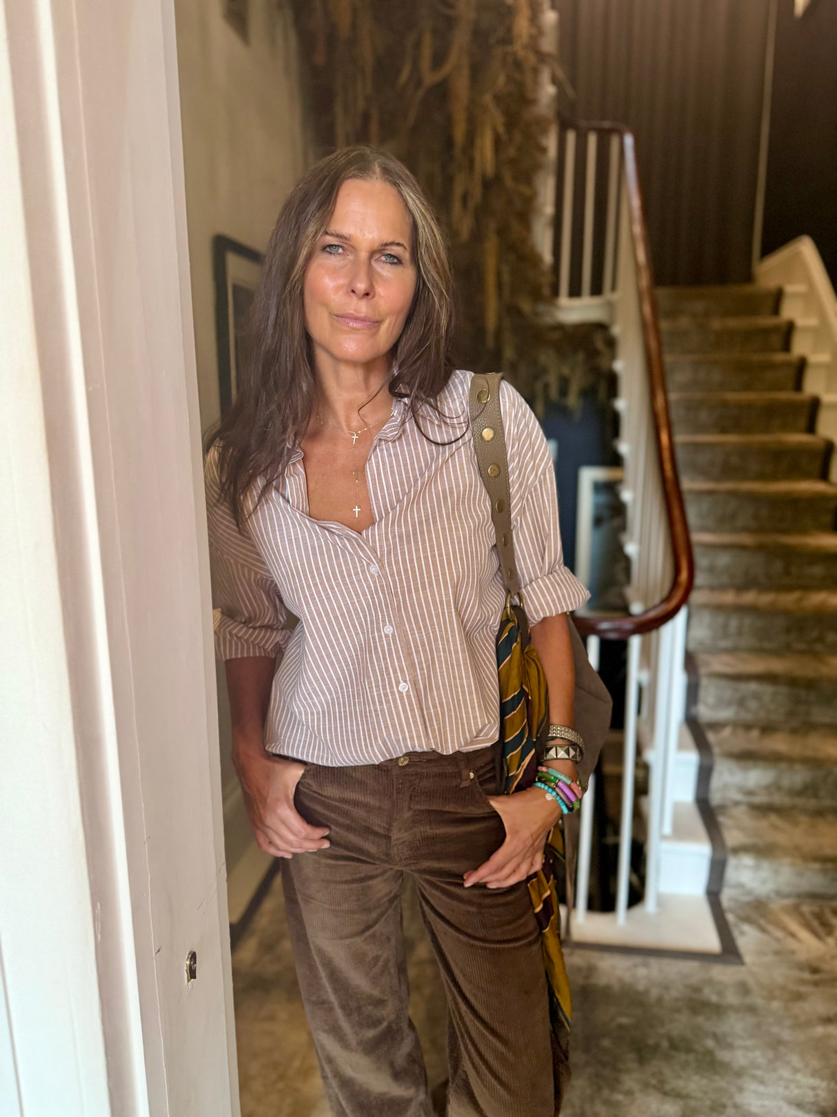 Ellery Stripe Shirt - Sand