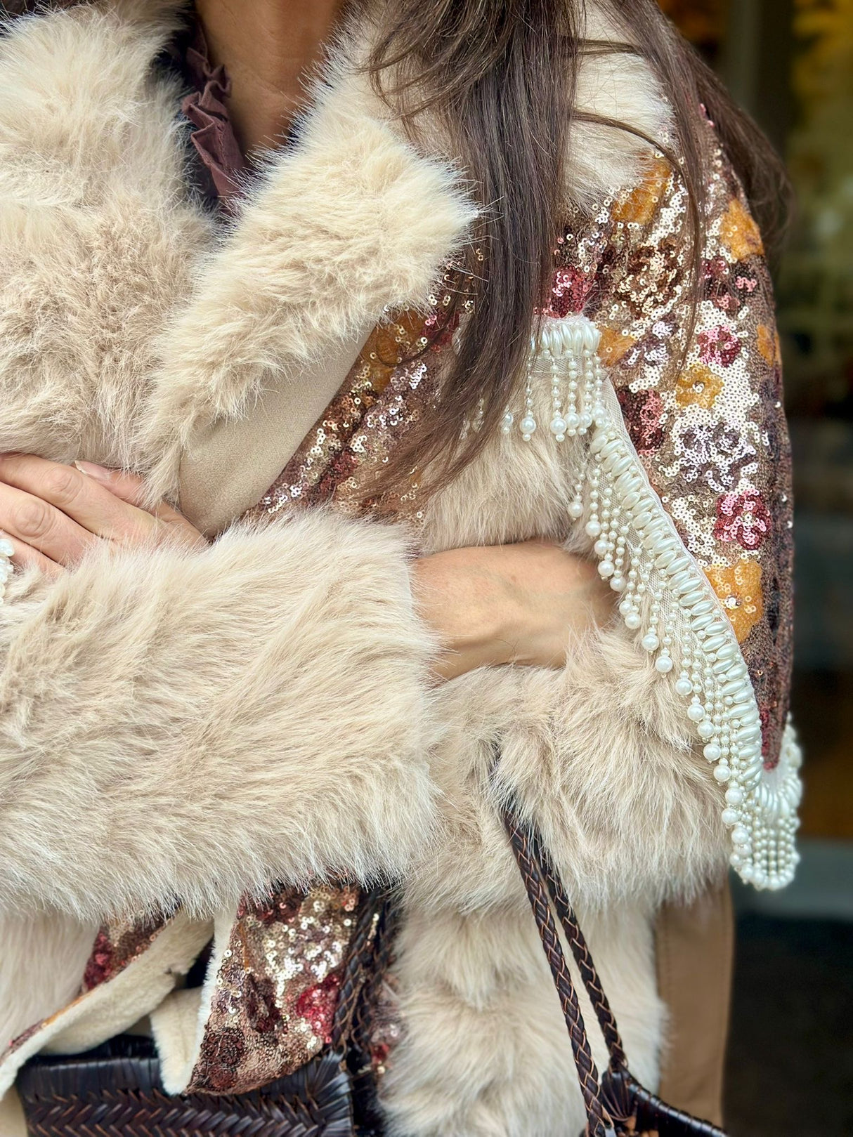 Zoey Embellished Jacket - Cream