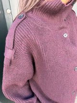 Bond Knitted Funnel Neck Plum