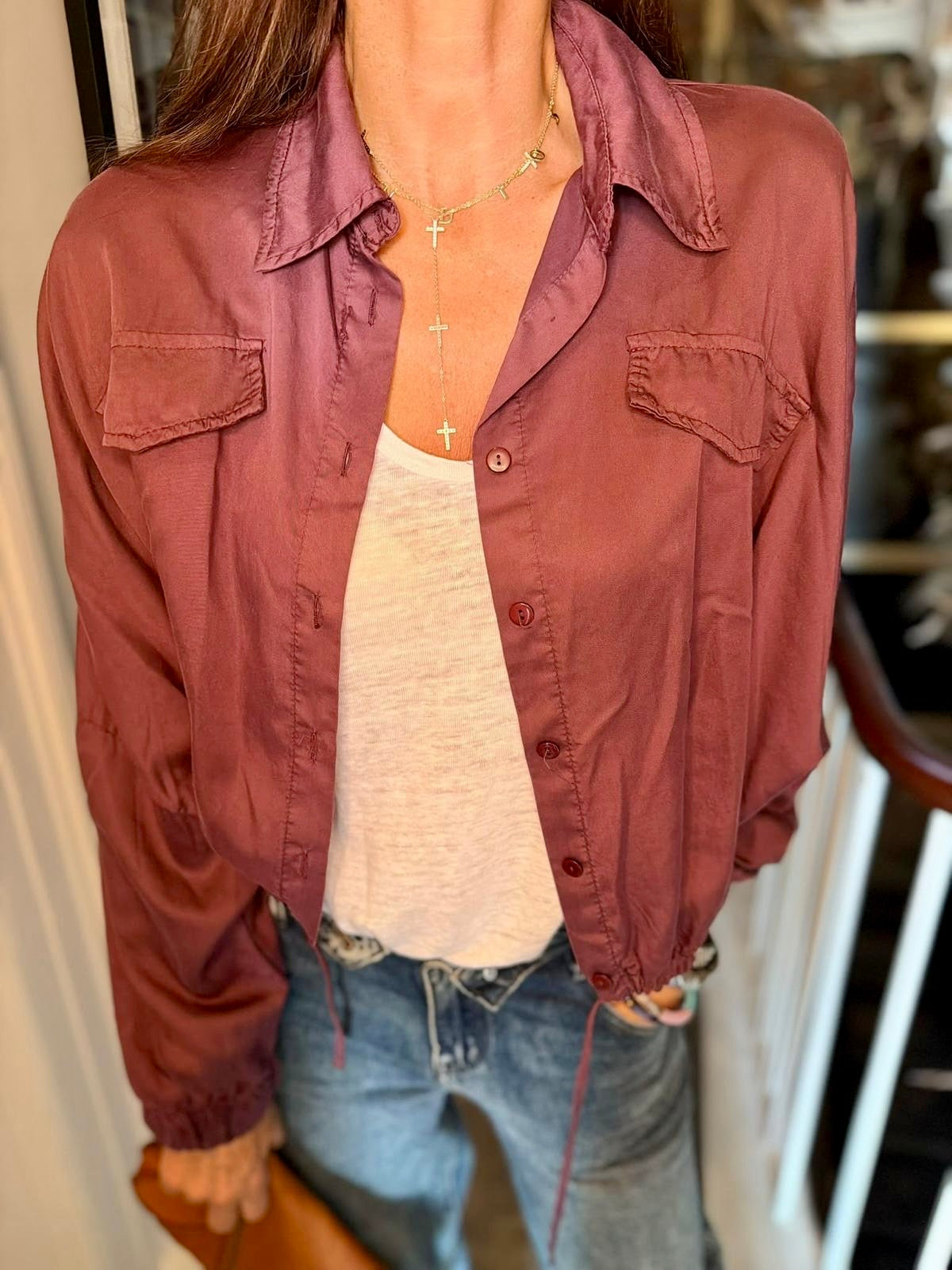 Ione Bomber jacket - Burgundy **LIMITED EDITION**