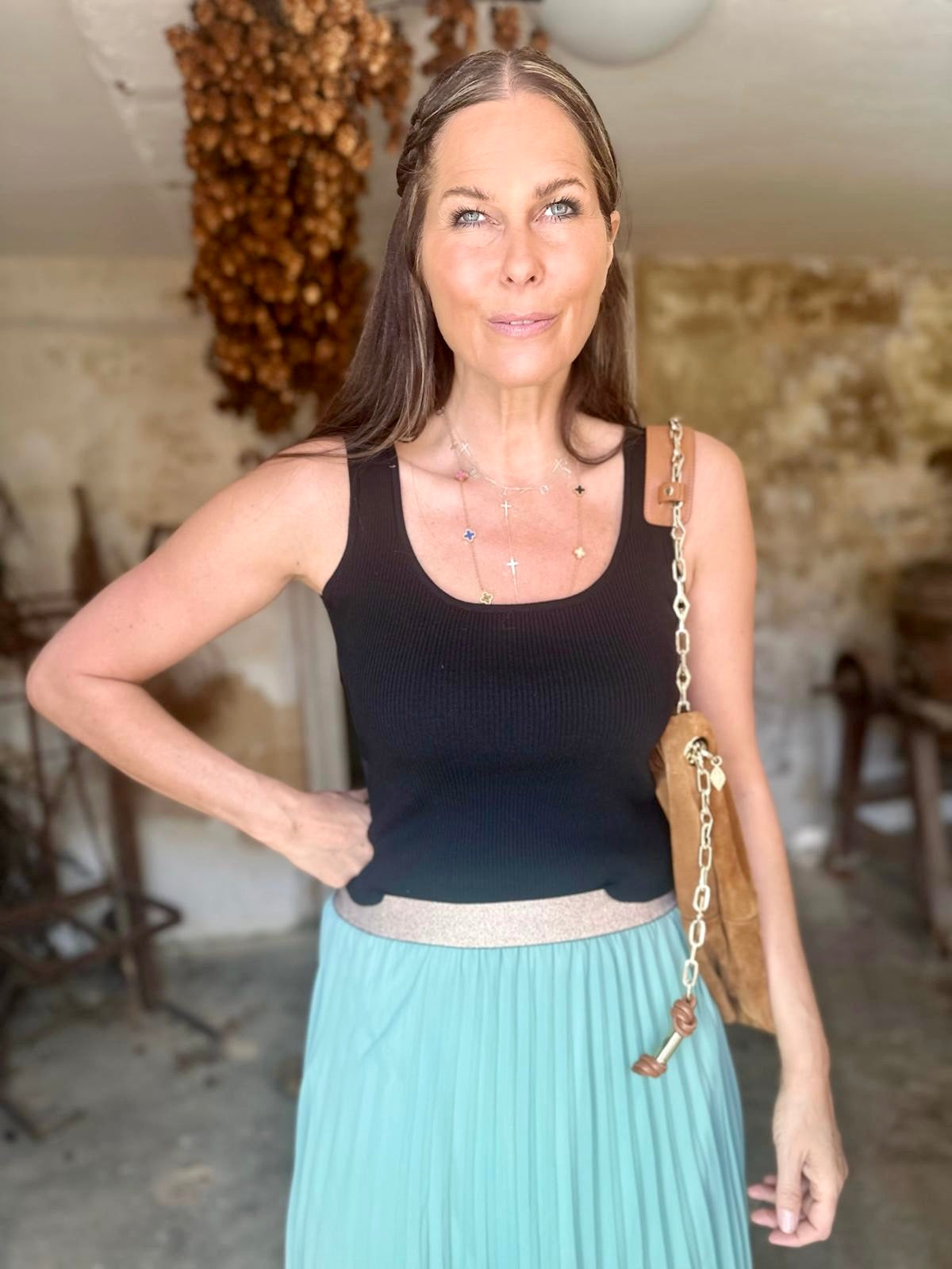 Kaia Midi Skirt - Sea Foam