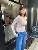 Wallis Open Neck Knit - Neutral