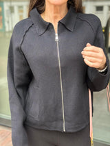 Oriane Zip Knit - Black