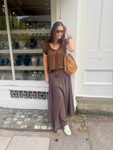 Rhea Light weight Blouse - Metallic Chocolate