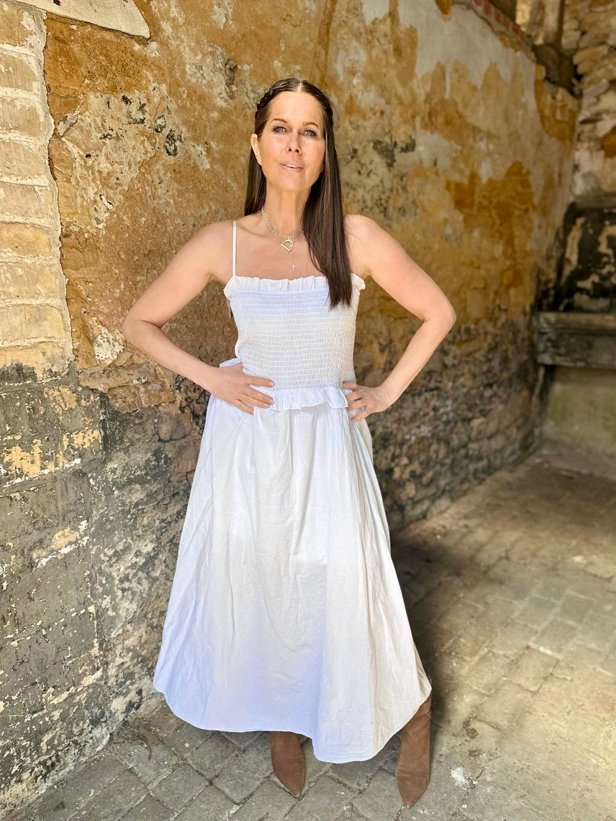 Meadow Maxi Dress - White