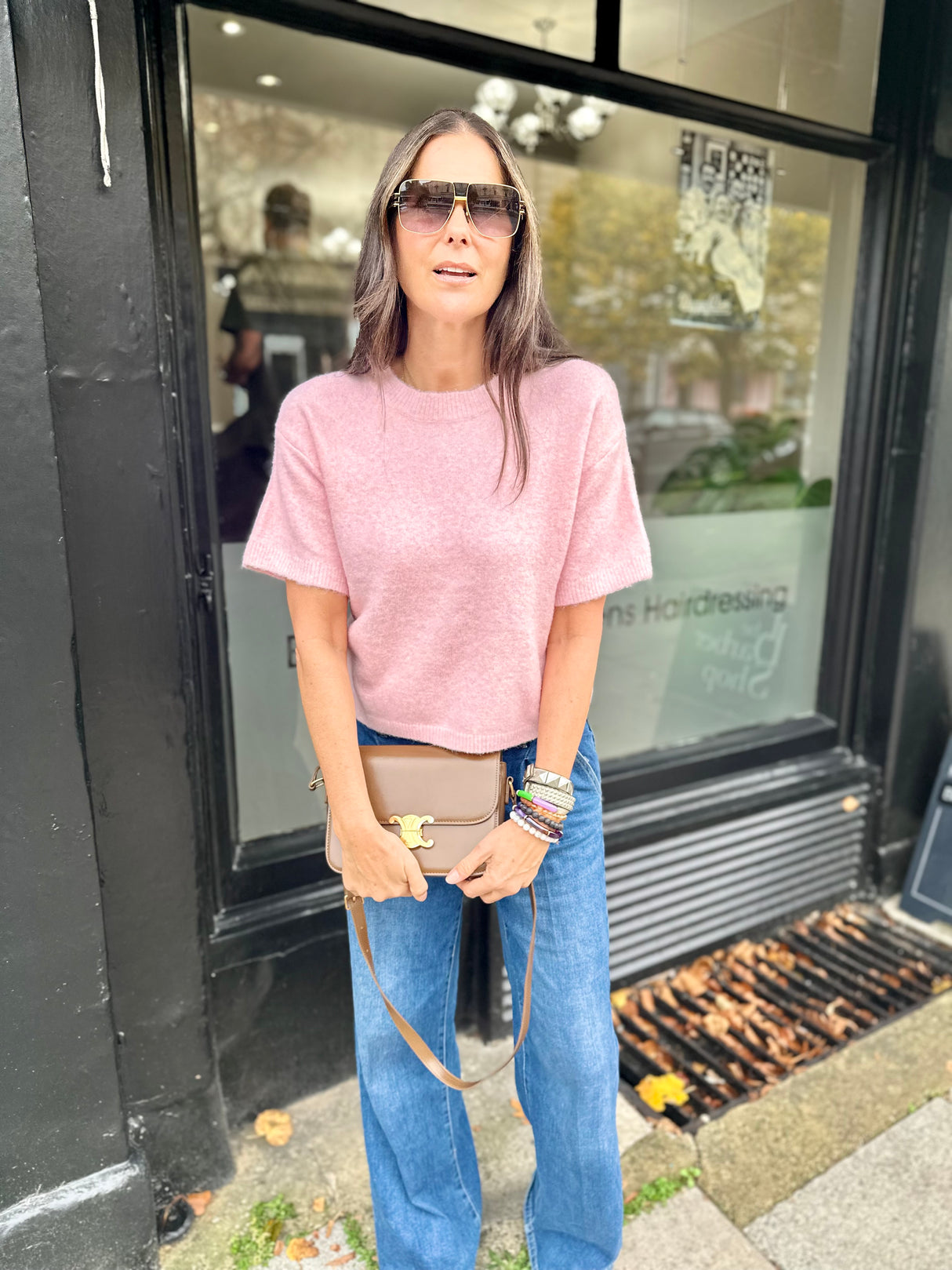 Harriet Short Sleeve knit - Pink