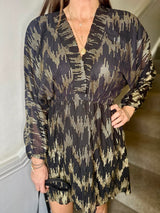 Sasha Mini Dress - Gold Print