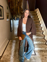 Saville Long Line Knit - Chocolate