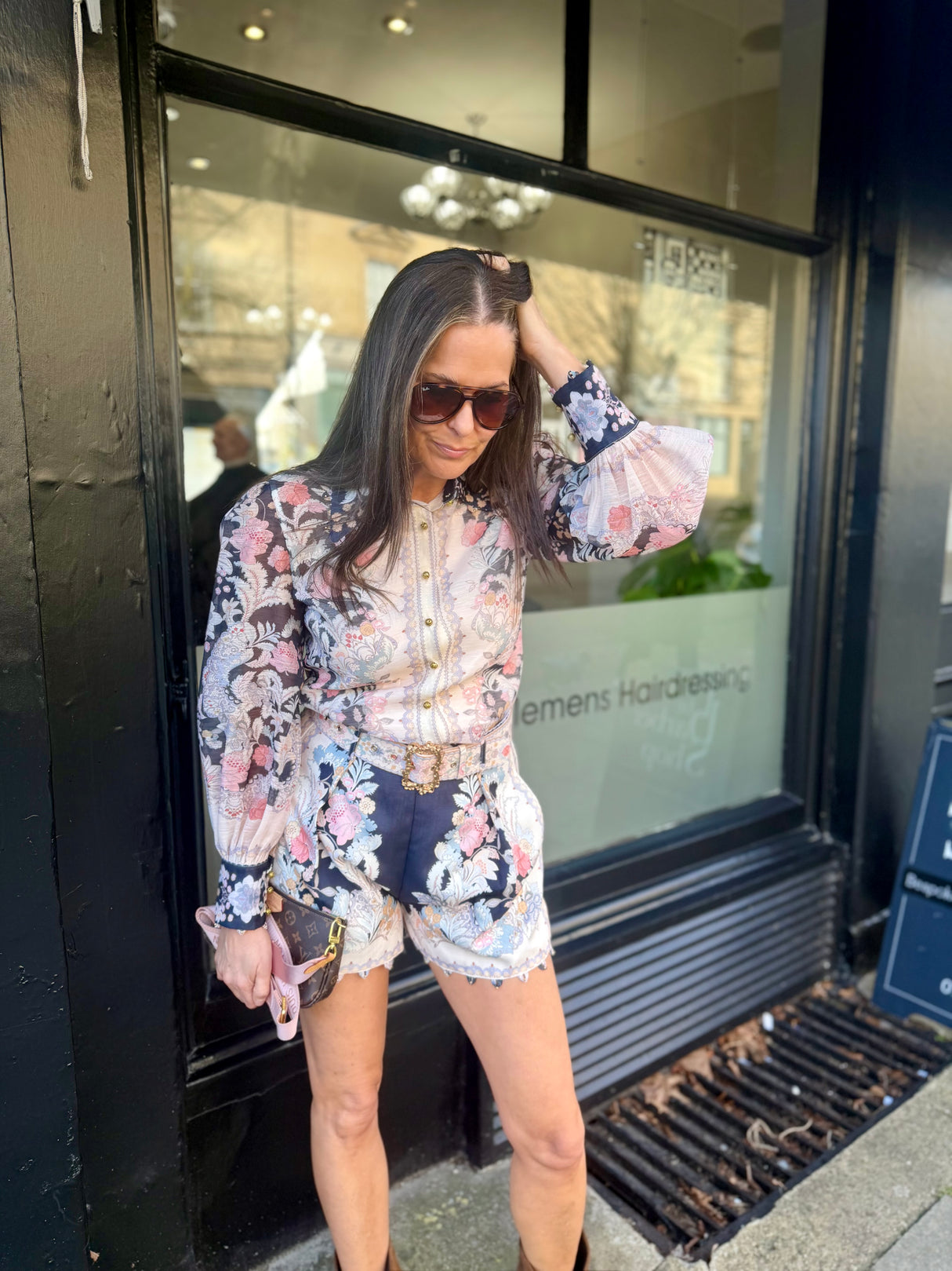 Alara Printed Short Set - Black