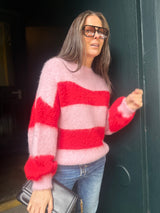 Freddie Stripe Knit - Pink/Red