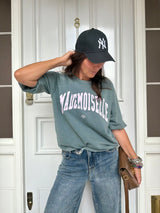 Mademoiselle Sweatshirt - Teal/Lilac