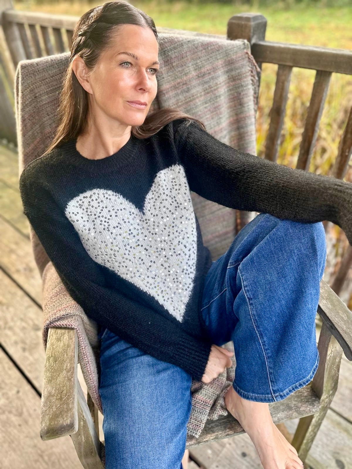 Smitten Knit Negro/Crudo