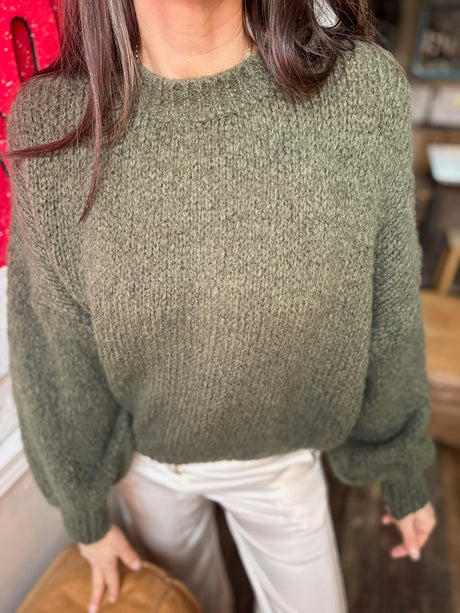 Jersey de punto de manga ancha Arlo - Caqui