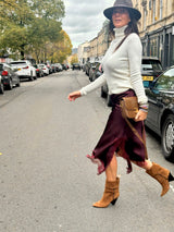 Edith Satin Lace Skirt