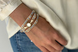Pearl Gem Wrap Bracelet